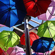Umbrellas In The Sky Poster