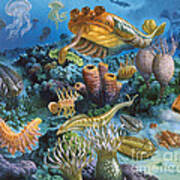 Underwater Paleozoic Landscape Poster