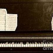 Upright Piano With Religious Sheet Music Poster