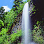 Usa, Oregon, A Waterfall Poster
