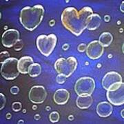 Valentine Bubbles Poster