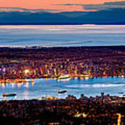 Vancouver From Above Crop Poster