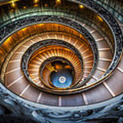 Vatican Museum Stairs Poster