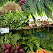 Vegetable Stall, Saturday Market Poster