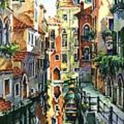 Venice Sunny Alley Poster