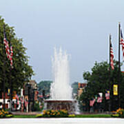 Veterans Memorial Fountain Belleville Illinois Poster