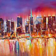 Vibrant New York City Skyline Poster