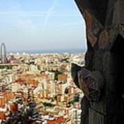 View Of Barcelona From Sagrada Familia Poster