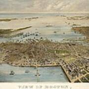 View Of Boston July 4th 1870 Poster