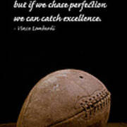 Vince Lombardi On Perfection Poster
