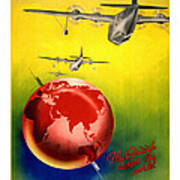 Vintage Airline Ad 1937 Poster