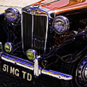 Vintage Car Art 51 Mg Td Copper Poster