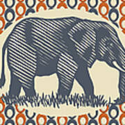 Gray Elephant Poster