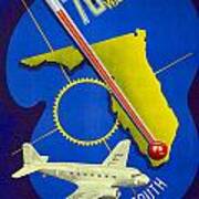 Vintage Florida Travel Poster Poster