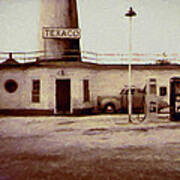 Vintage Gas Station Poster