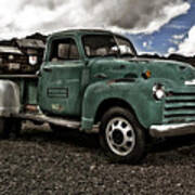 Vintage Green Chevrolet Truck Poster