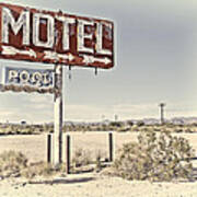 Vintage Motel Pool Sign Poster