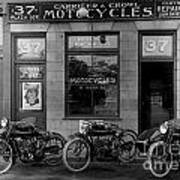 Vintage Motorcycle Dealership Poster