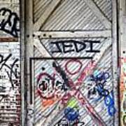 Warehouse Door Graffiti Jedi Poster