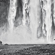 Watcher At The Falls - Iceland Waterfall Photograph Poster