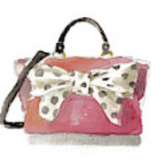 Watercolor Bow Satchel I Poster