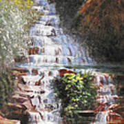 Waterfall Garden Poster