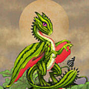 Watermelon Dragon Poster