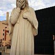 Weeping Jesus Statue In Oklahoma City Poster