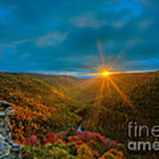 West Virginia Sunset In Fall Poster