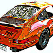 Wet Paint Porsche Sp911 Poster