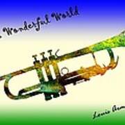 What A Wonderful World Armstrong Trumpet Poster