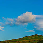 White Clouds Form Tornado Poster