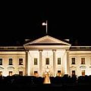 White House At Night Poster