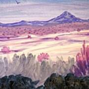White Sand Purple Hills Poster