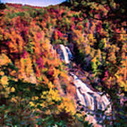 Whitewater Falls In Autumn Poster