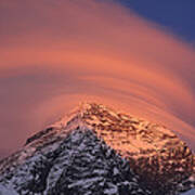 Wind Cloud Over Mount Everest Poster
