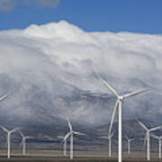 Wind Turbines Schell Creek Range Nevada Poster