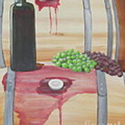 Wine N Grapes Poster