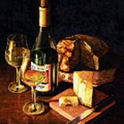 Wine With Cheese Poster