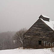 Winter Maine Barn Poster