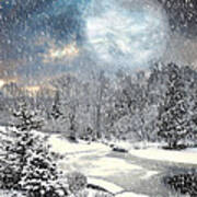 Winter Mystic Night Poster