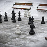 Winter Outdoor Chess Poster