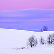 Winter Twilight Landscape Poster