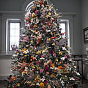 Winterthur - Floral Christmas Tree Poster