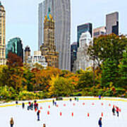 Wollman Rink Nyc In Autumn Poster