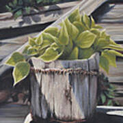 Wood Bucket - Pastel Poster