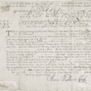 Writ Of Debt, 1762 Poster