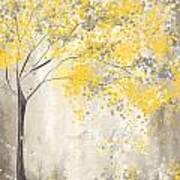 Yellow And Gray Tree Poster