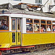 Yellow Electric Trolly Of Lisbon Poster