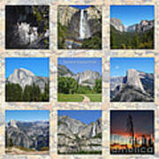 Yosemite 3x3 Collage Poster